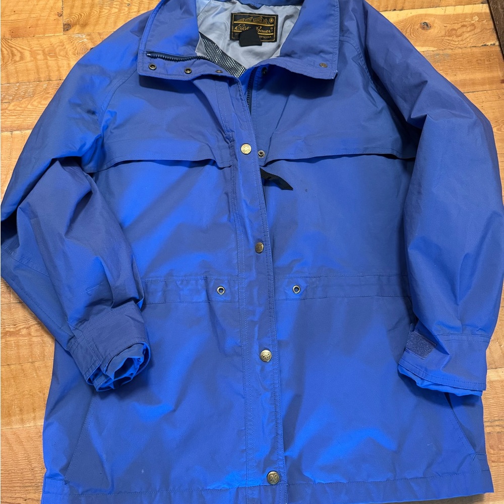 Eddie Bauer Blue Utility Jacket with Weather-Resistant Fabric